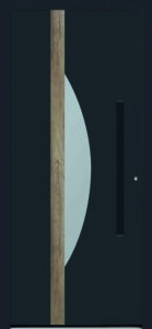 Porte Cannelle en chêne blanchi avec poignée encastrée