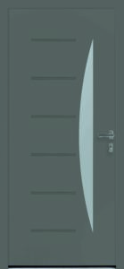 Porte Flavie RAL9007 Poignée Béquille