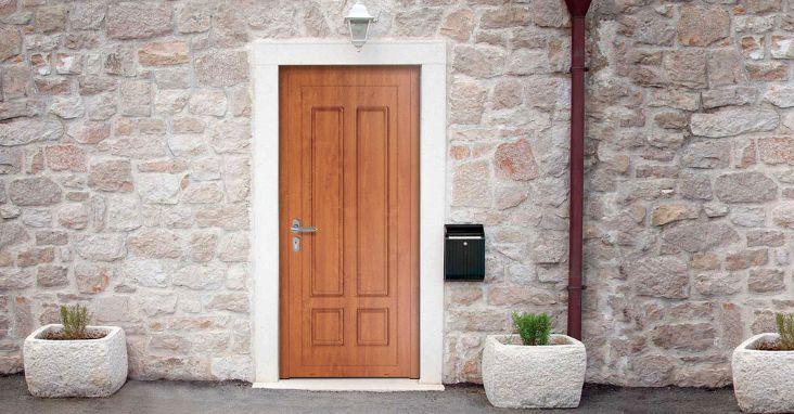 porte d'entrée bois Katy AMCC