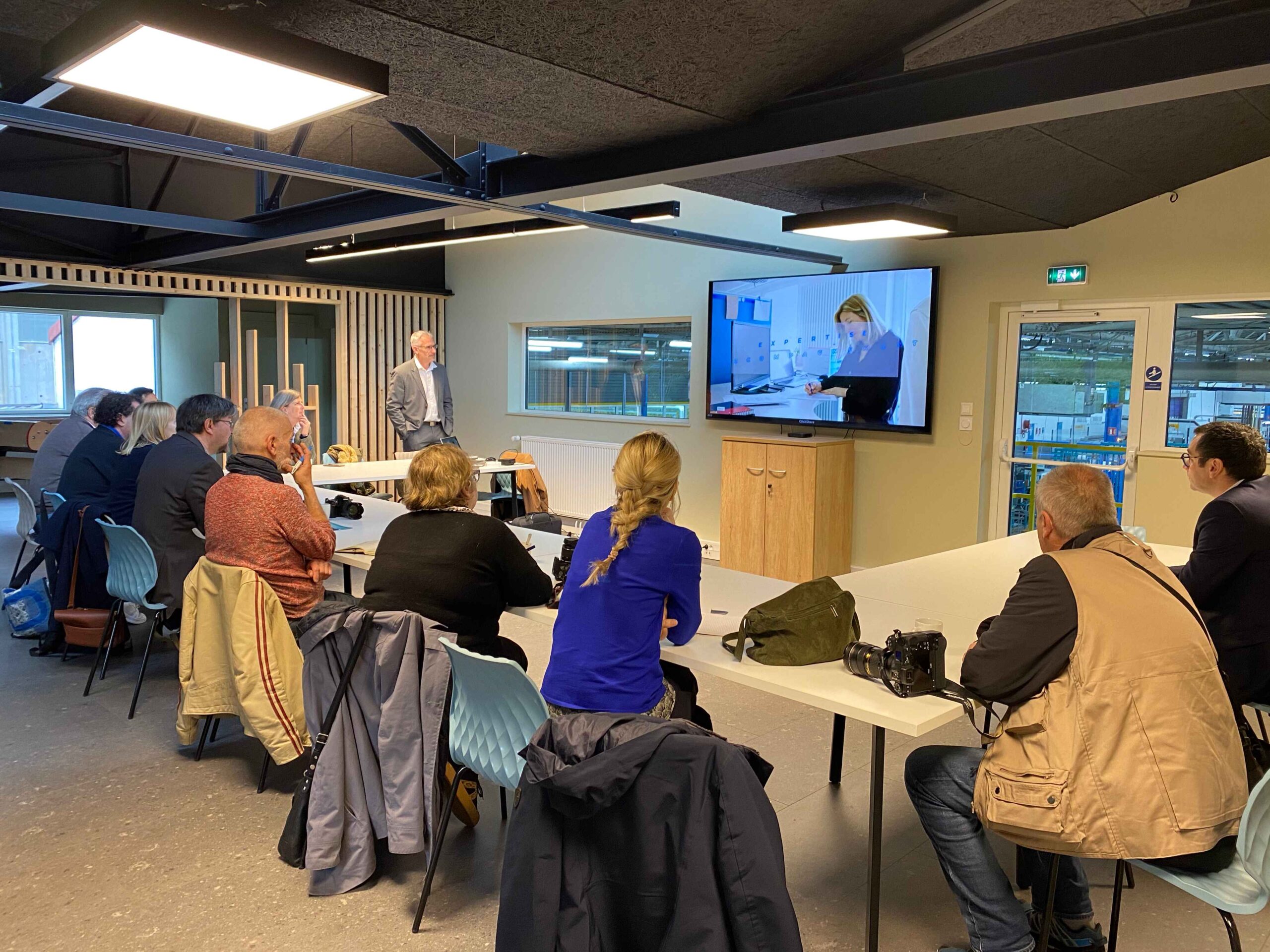 Présentation lors de la journée presse dans le centre de formation du site de production SNM
