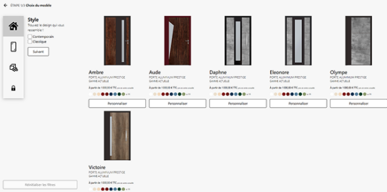 Configurateur portes d'entrée AMCC