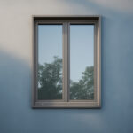 Vue extérieure de la fenêtre PVC solidéa exclusive en coloris umbra