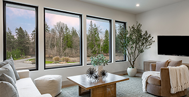 Fenêtres fixes dans un salon