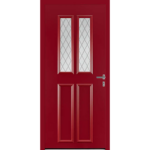 porte d'entrée aluminium classique Gabrielle avec vitrage grille